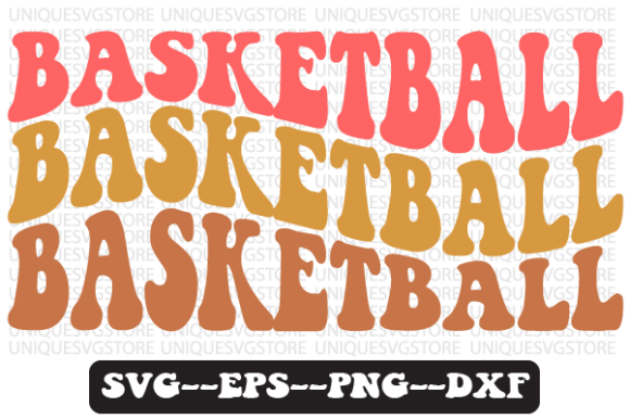 Basketball Wavy Retro Svg Design: A Timeless Embroidery Pick