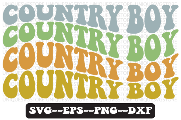 Country Boy Wavy Retro SVG Design Review
