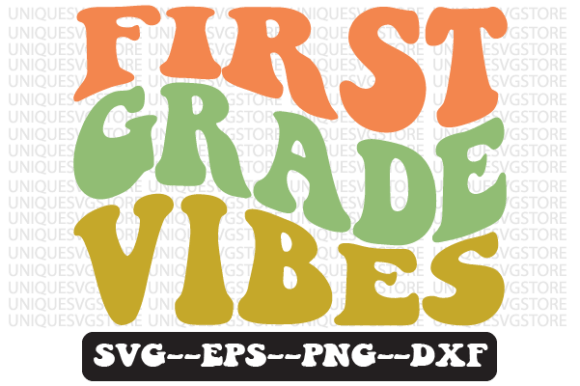 First Grade Vibes Wavy Retro Svg Design Review
